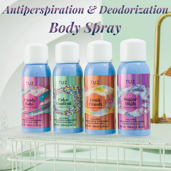 Long Lasting Antiperspiration & Deodorization Fragrance Body Spray Refresh Sweet Natural Floral Fruitly Fragrance 24 Hours 100ml