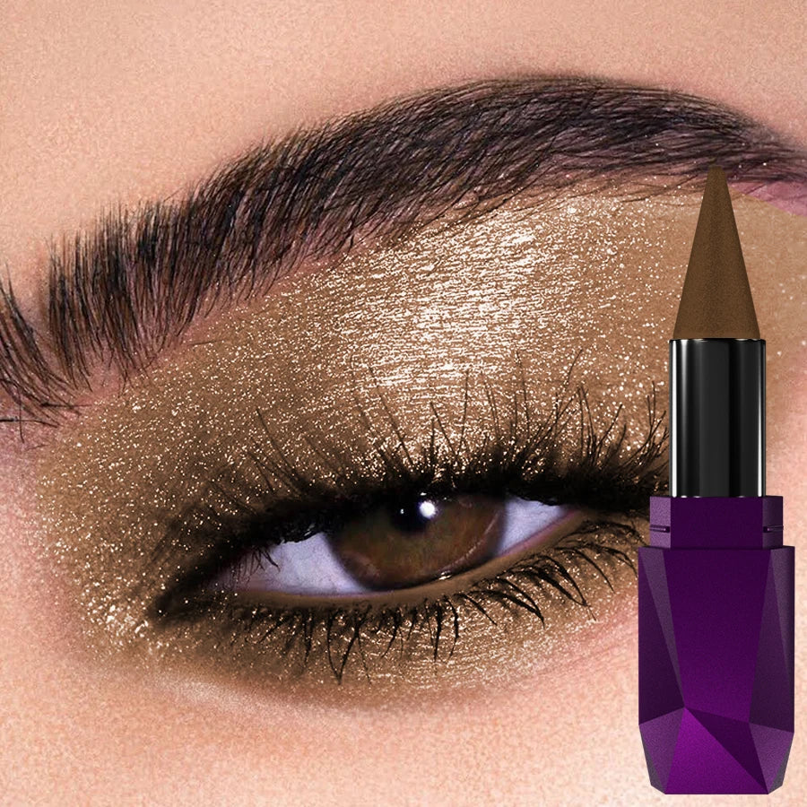 19 color 1PC glitter eyeshadow stick waterproof metallic high pigment eye shadow Korean makeup face highlight cosmetics gifts