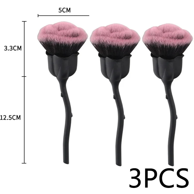 Rose-shaped Soft Brush For Manicure Nail Art Dust Brush Nail Dust Brush Gel Polish Dust Cleaning Nail Brushes Tool Nail Supplies