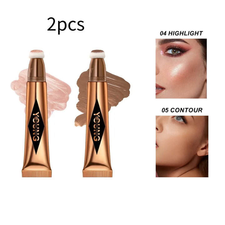 YOUNG VISION air cushion, powder blusher, high gloss stick, makeup liquid, rouge, 6 colors optional