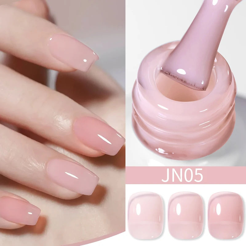 BORN PRETTY Purple Jelly Nude Gel Nail Polish 10ml Translucent Clear Gel Polish French Manicure Milky Natural Transparent Gel