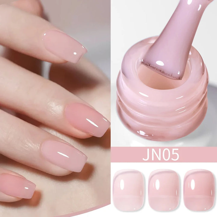BORN PRETTY Purple Jelly Nude Gel Nail Polish 10ml Translucent Clear Gel Polish French Manicure Milky Natural Transparent Gel