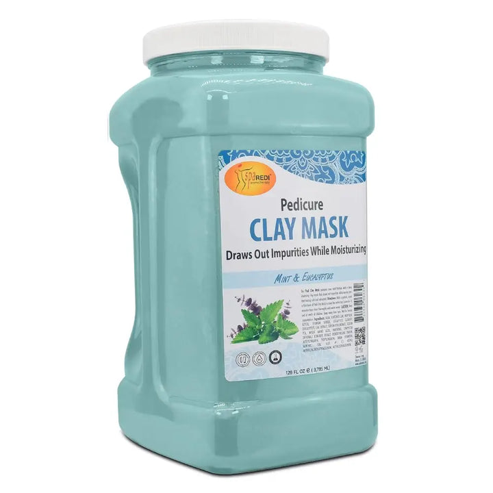 Clay Mask with Mint and Eucalyptus, 128 Oz - Deep Cleansing for Feet and Body, Pore Purifying, Detoxifying, Hydrating