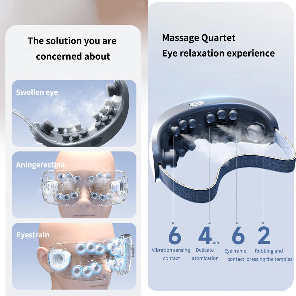Steam Eye Massager Warm Spa Eye Care Instrument Smart Relieve Eyes Fatigue Massage Relax Improve Sleep Relieve Dark Circles