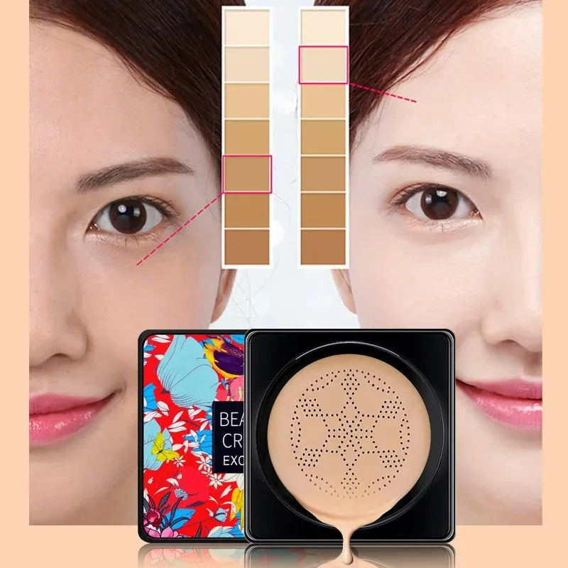 Mushroom Shaped Air Sponge Bb Cream Foundation Concealing Long Lasting Moisturizing Natural Makeup Lightweight and Non Creased