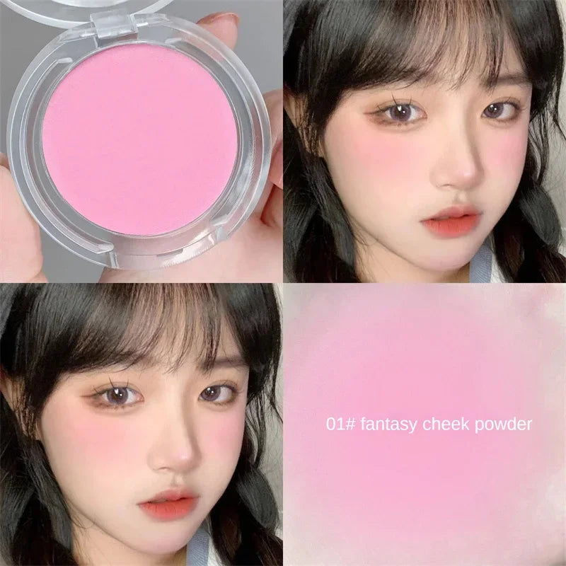 Monochrome blush Matte Natural Cheek Color Brightening Face Waterproof Facial Contouring Makeup Blush Powder Soft Makeup