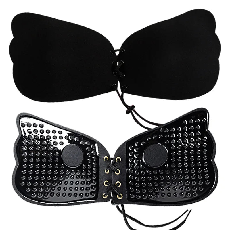 Women Sexy Invisible Strapless Adhesive Stick Bra Strapless Push Up Bras Backless Lingerie Seamless Silicone Bralette Underwear