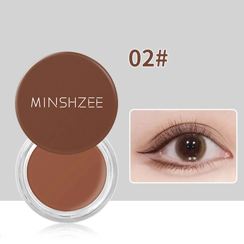 Black Brown Eyeliner Cream Waterproof Beauty Cosmetics Long Lasting Eyeliner Gel Eyeshadow Makeup Tools with Brush Set Eye Liner