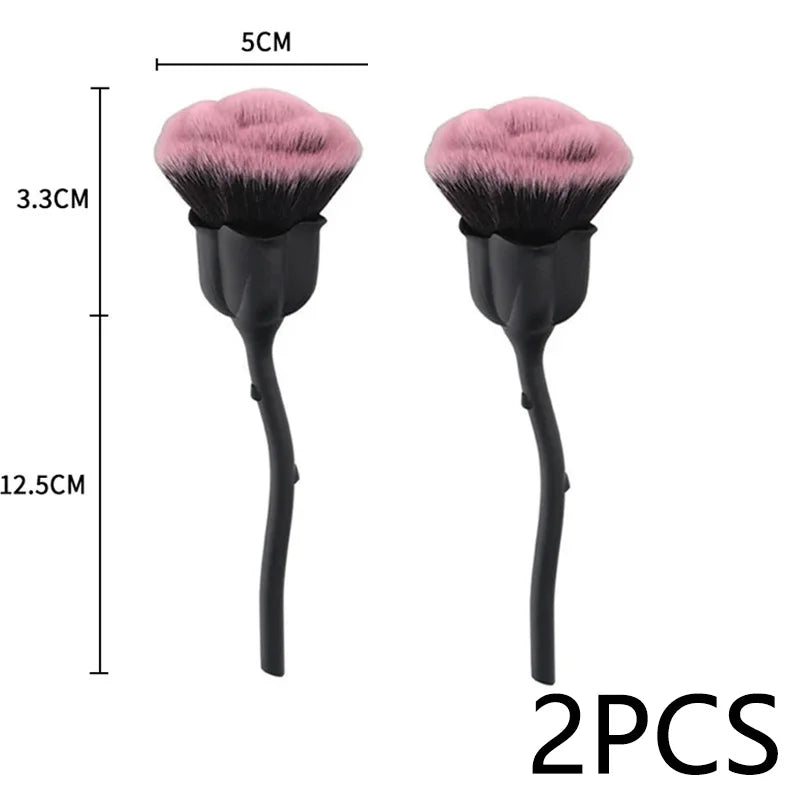 Rose-shaped Soft Brush For Manicure Nail Art Dust Brush Nail Dust Brush Gel Polish Dust Cleaning Nail Brushes Tool Nail Supplies