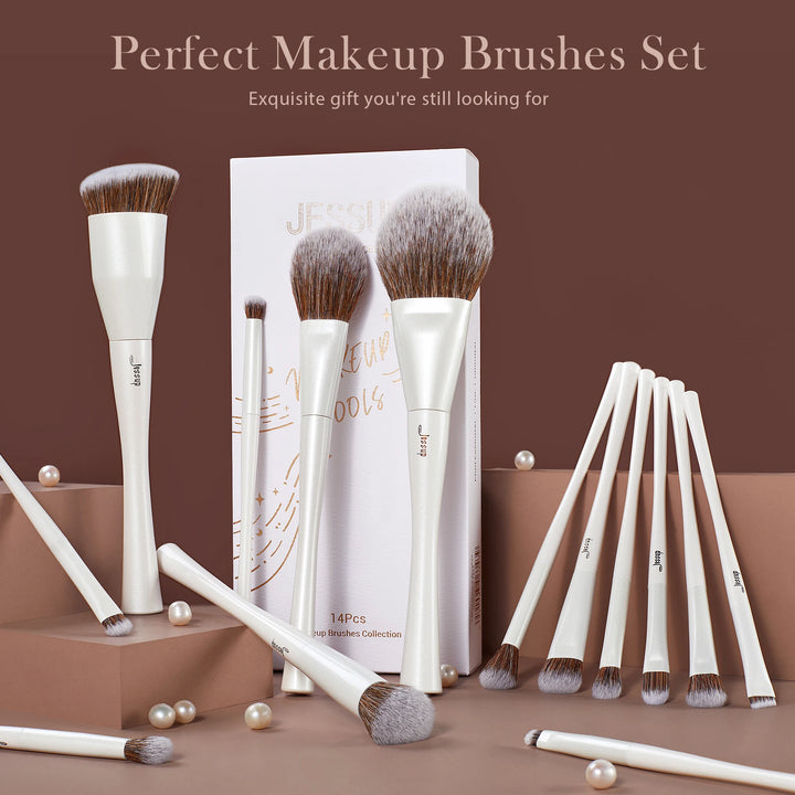 Jessup Makeup Brushes Set,4-14pcs Make up Brushes,Premium Synthetic Foundation Concealer Powder Eyeshadow Blending Brush T343
