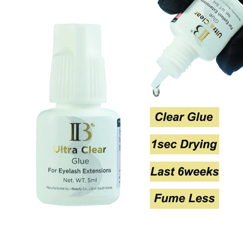 Original IB Lash Glue SUPER PLUS/HYPER BOND/MASTER I-Beauty Eyelash Extension Adhesive Long Lasting Fast Dry Korean Glue