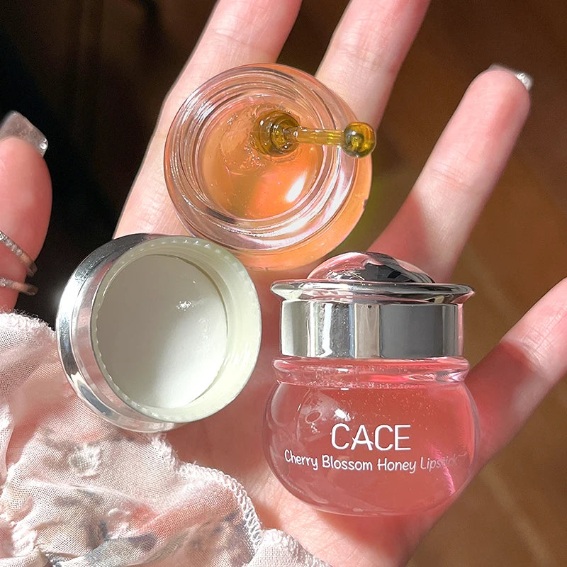 CACE Honey Cherry Lip Oil Balm Nourishing Lip Balm Lasting Moisturizing Clear Lipgloss Oil Moisturizing Lip Care Beauty Makeup