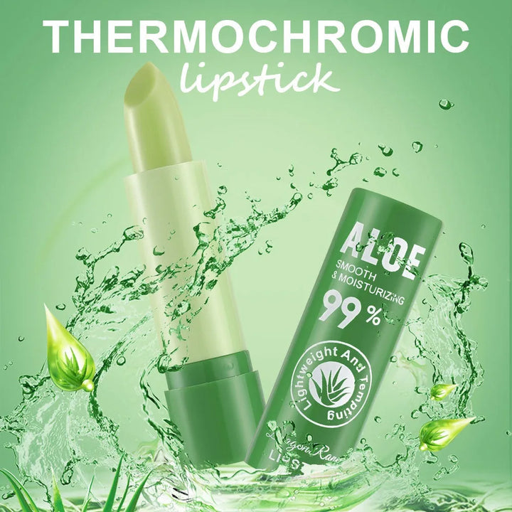 1/12pcs Aloe Lipstick Color-changing Lip Balm Long Lasting Nourish Lips Care Makeup Moisturizing Hydrating Watery Lip Stick