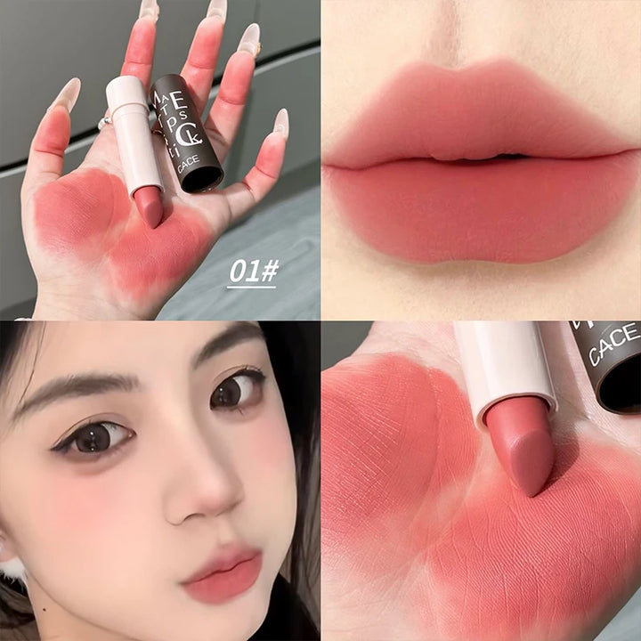 Vintage Party Velvet Matte Lipstick Rose Cream Silky Finish Long-Lasting Waterproof Full Coverage Nude Lip Tint Balm Make Up
