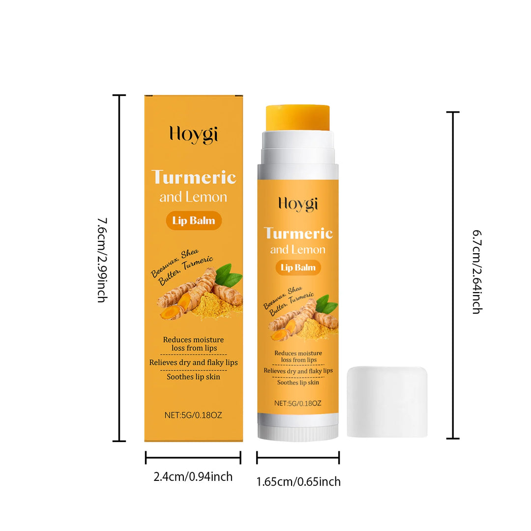 3-in-1 Lip Care Set Turmeric Nourishing Lip Balm Exfoliating Coconut Scrub & Hydrating Plumping Serum for Soft Smooth Lips