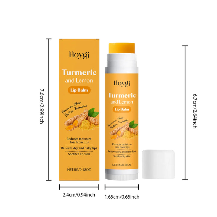 3-in-1 Lip Care Set Turmeric Nourishing Lip Balm Exfoliating Coconut Scrub & Hydrating Plumping Serum for Soft Smooth Lips