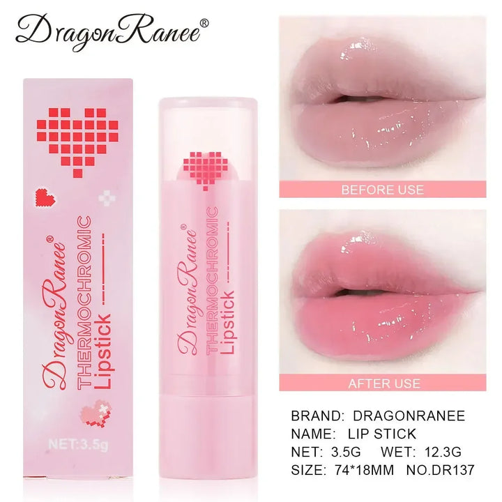 Color Change Lip Balm Natural Makeup Moisturzing Lipstick Temperature Nourishing Shiny Lip Stain Warm Change Lipstick Cosmetics