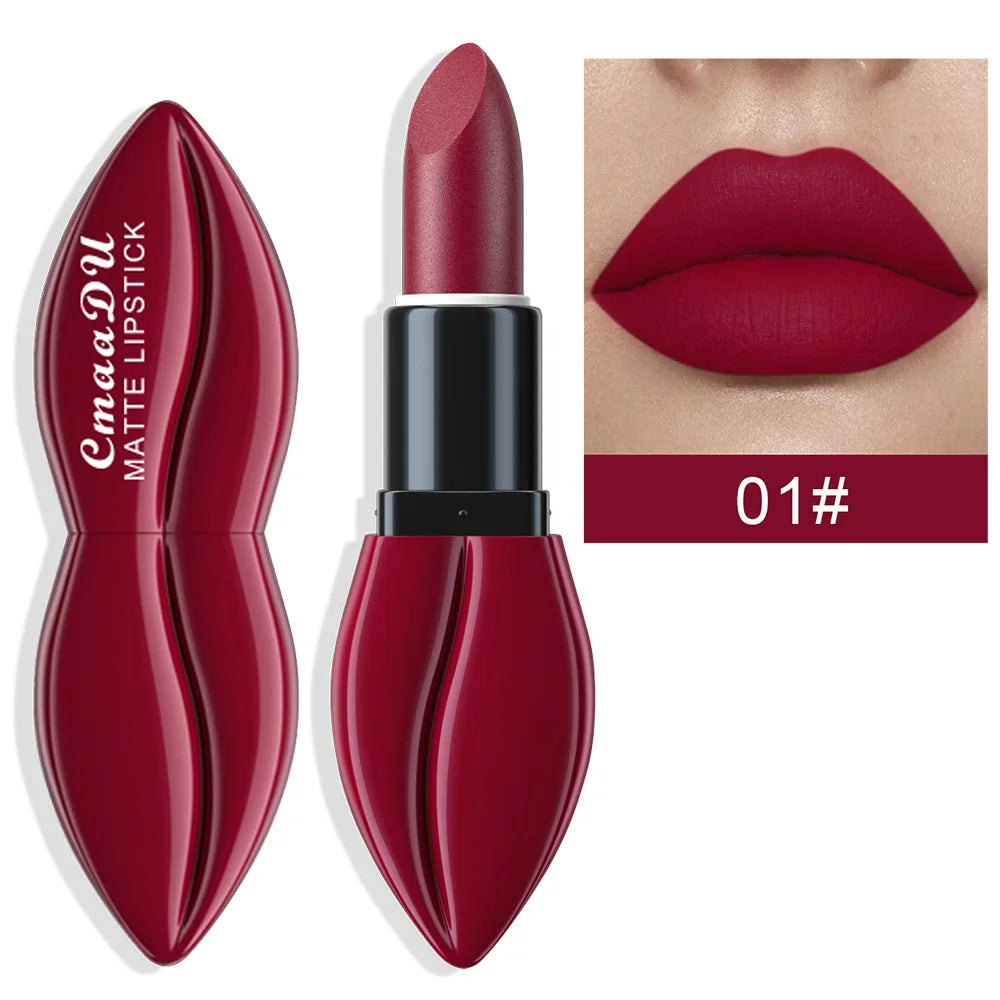 Rose Purple Matte Lipsticks Waterproof Velvet Nude Lipstick Sexy Red Lip Stick Pigment Makeup Pink Lip Gloss Long Lasting Makeup
