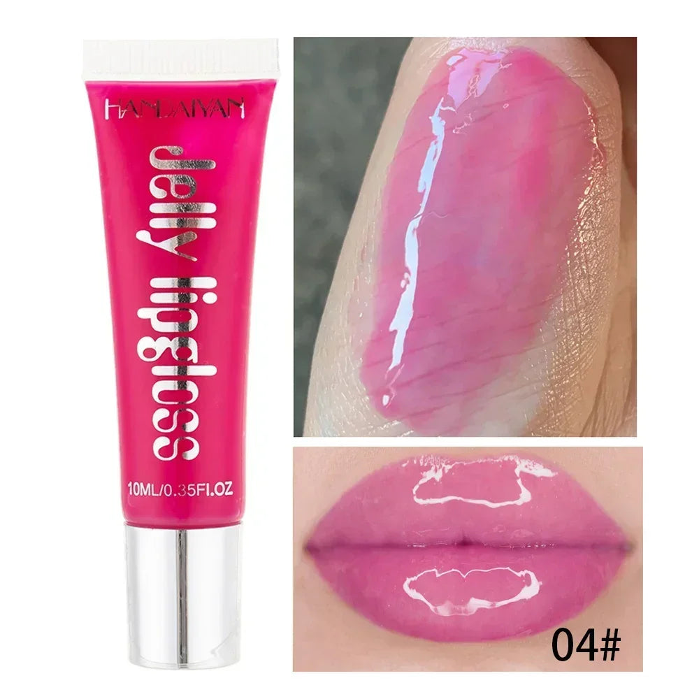 Moisturizing Gloss Plumping Lip Gloss Lip Plumper Makeup Glitter Nutritious Liquid Lipstick Cherry Jelly Oil Clear Lip Gloss