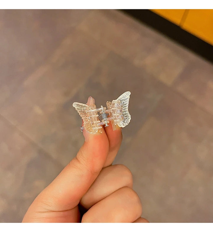 1-20pcs Hair Claws Braided Transparent Butterfly Small Hair Claw Clips Girls Hair Clamps Crab Barrettes Gripper Hair Accessories