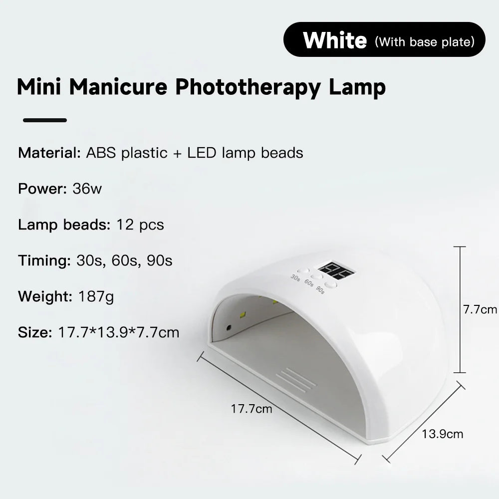 Usb Nail Phototherapy Machine 12 UV LED Light Curing 36W Infrared Sensor Nail Lamp Gel Polish Art Dryer Nail Art Manicure Tools