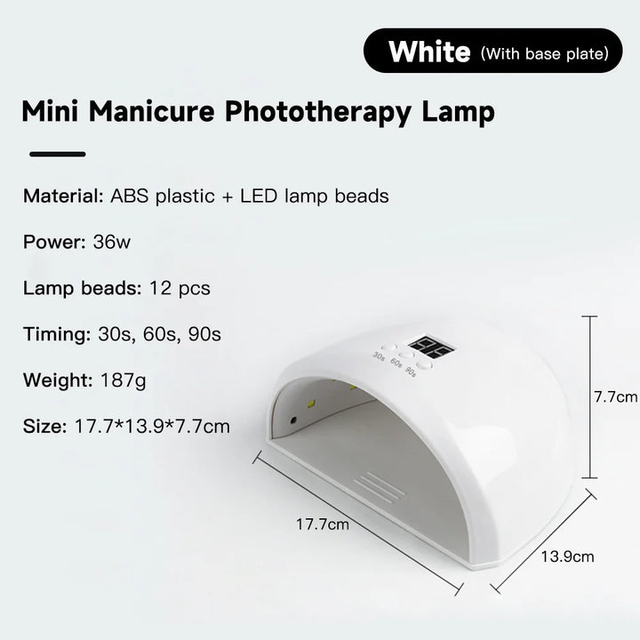 Usb Nail Phototherapy Machine 12 UV LED Light Curing 36W Infrared Sensor Nail Lamp Gel Polish Art Dryer Nail Art Manicure Tools