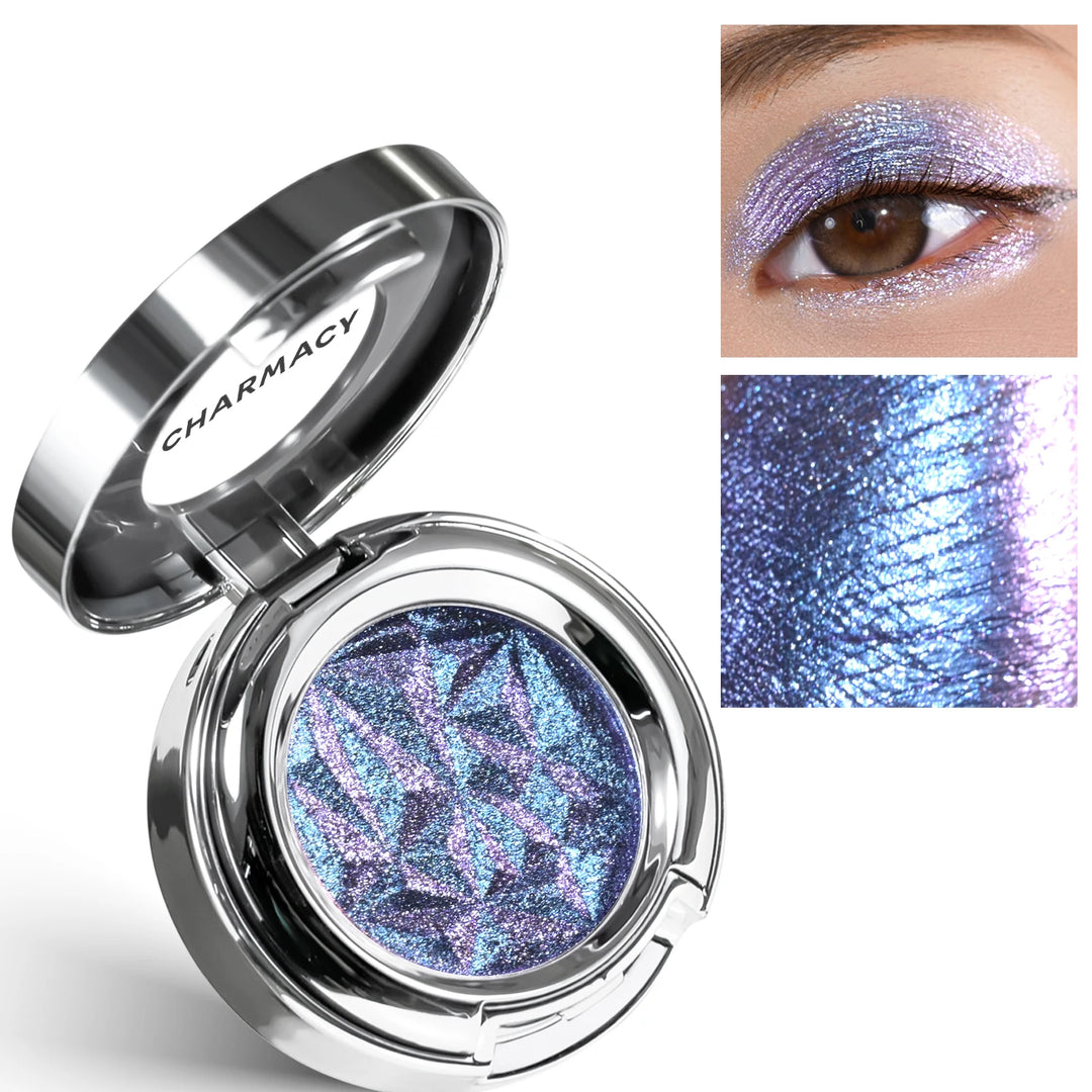 CHARMACY Chameleon Glitter Eyeshadow Color Shift High Pigment Single Eyeshadow Smooth Blendable Formula Eyeshadow for Party