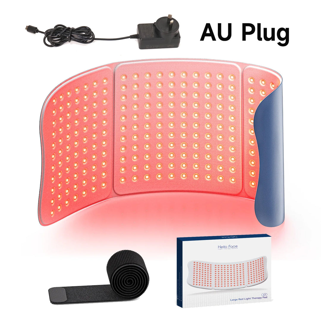 Upgraded Hello Face L7 Large Red Light Therapy Mat 792pcs LEDs 660 & 850nm Infrared Light Therapy Pad For Full Body Pain Relief