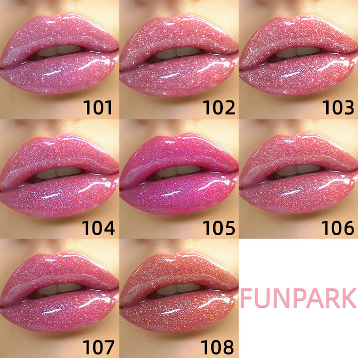 8 Colors Moisturizing Lip Gloss Shimmer Glitter Long Lasting Lip Oil Gloss Care the Lips Korean Makeup Gifts Pink Plumping Lips