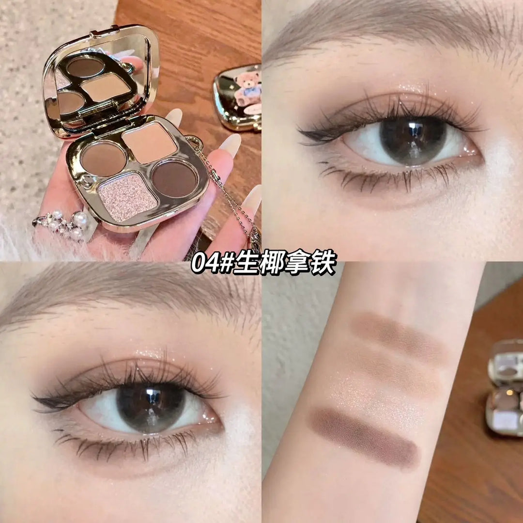 Kakashow Little Bear Eyeshadow Palette - Soft, Natural, Long-Lasting, Non-Fading, and Smudge-Free Eyeshadow Palette