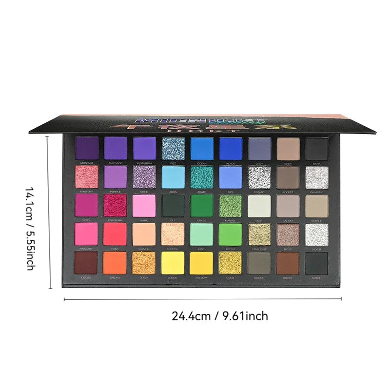45 Colors Matte Shimmer Eye Shadow Palette Earth Tones Color Matching Perfect for Makeup Art Mashed Potatoes Theme