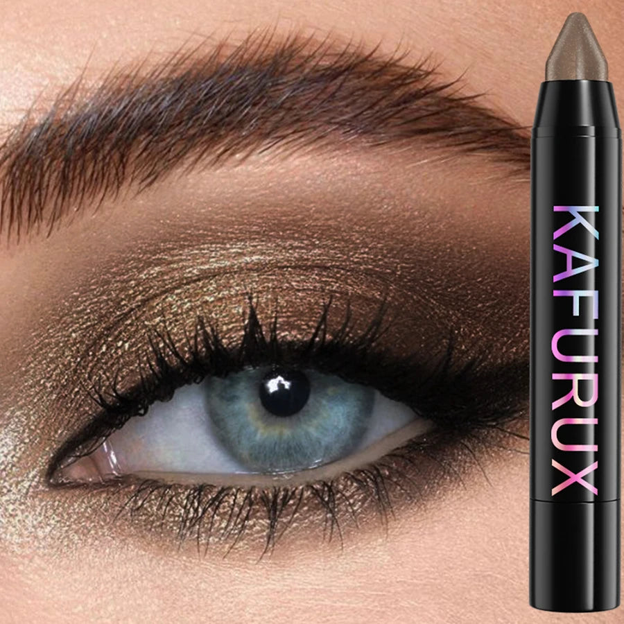 25 Colors Glitter Eyeshadow Eyeliner Pencil Waterproof Pearlescent Matte Nude Eye Shadow Korean Makeup Gift Highlighter Pen Tool