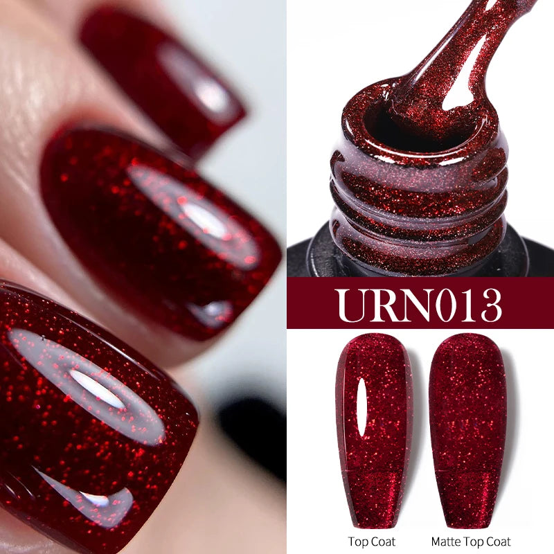 UR SUGAR 7/7.5ml Nude Glitter Color Nail Gel Polish Semi-permanent Varnish Soak Off Nail Art Base Top Coat UV LED Gel Manicure