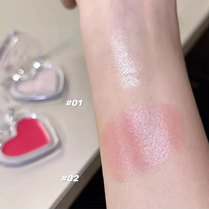 Highlighter cream for face brightening and contouring blusher highlighter stick for natural watery skin