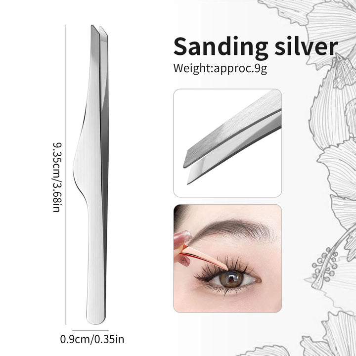 Stainless Steel Eyebrow Tweezers Curved Eyebrow Eyelash Clippers Angled Tweezers False Eyelash Tools Remove Ingrown Small Hairs