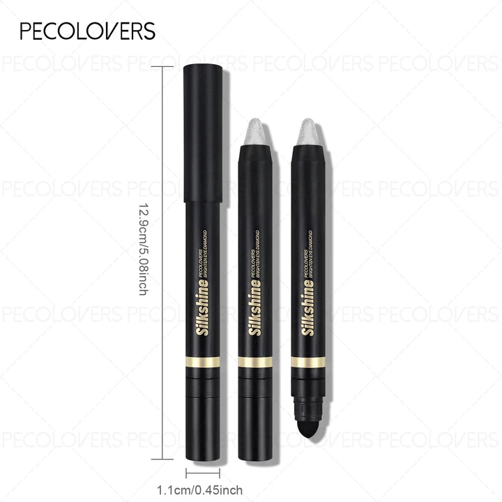 Double-head Eyeshadow Stick,Waterproof,Smudge-Proof Eyeliner, Multi-Color Shimmer Palette,Easy Application for Eyes Contouring