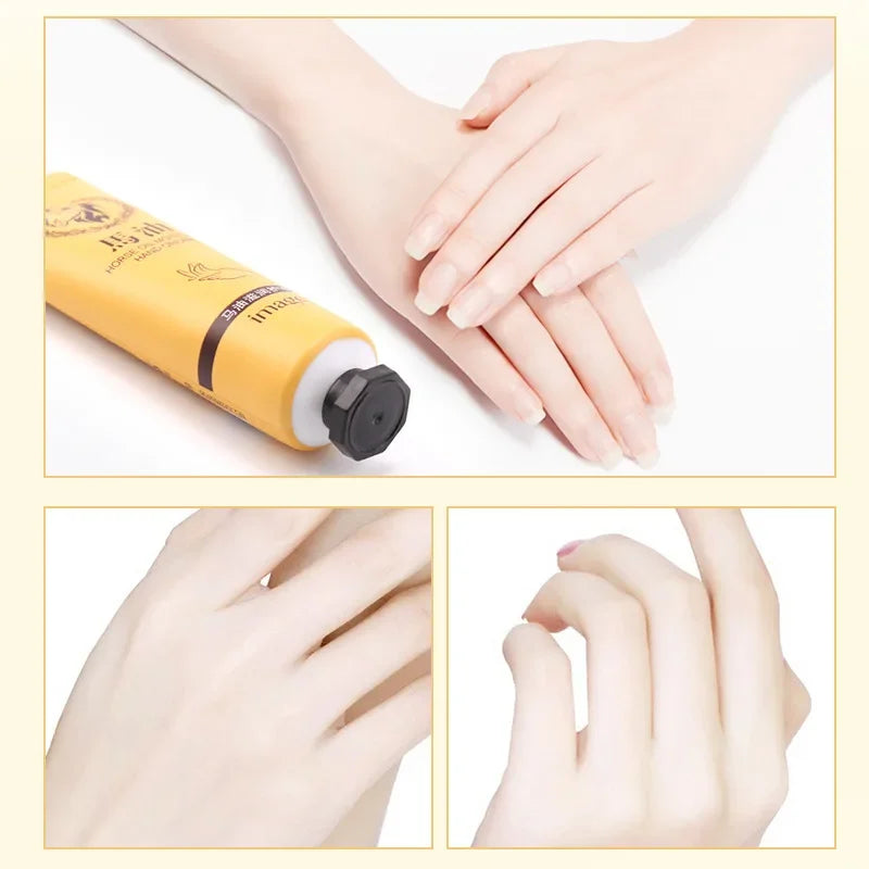 IMAGES Horse Oil Moisturizing Hand Cream Horse Ointment Repair Soft Whitening Winter Anti-drying Nourishing Hand Care Lotion 30g