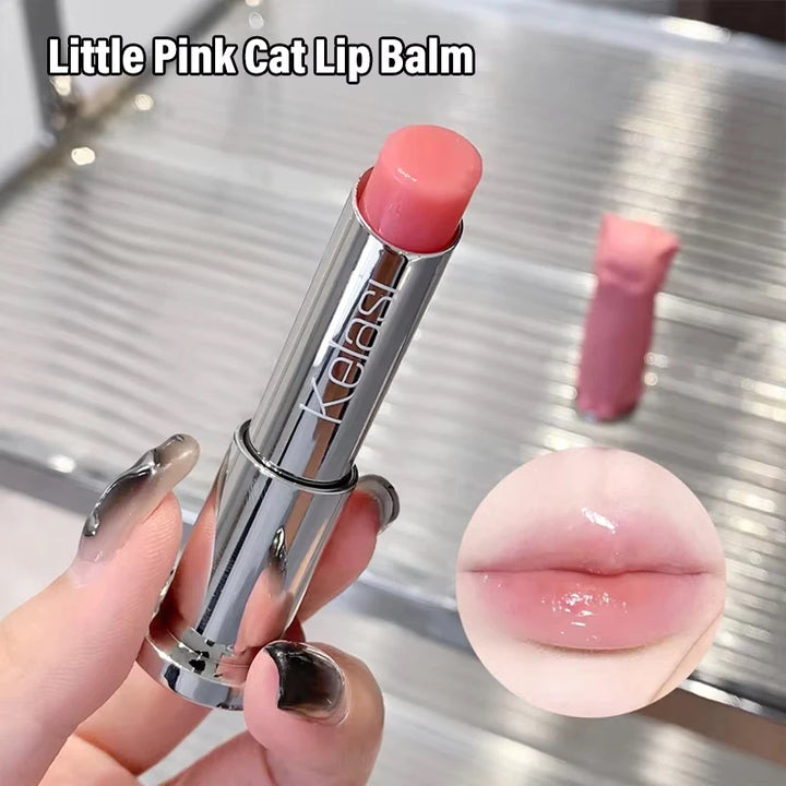 Cat Moisturizing Lip Balm White Blue Tint Crystal Jelly Colored Anti-chapped Lip Care Smoothens Lips Lines Base Clear Lipstick