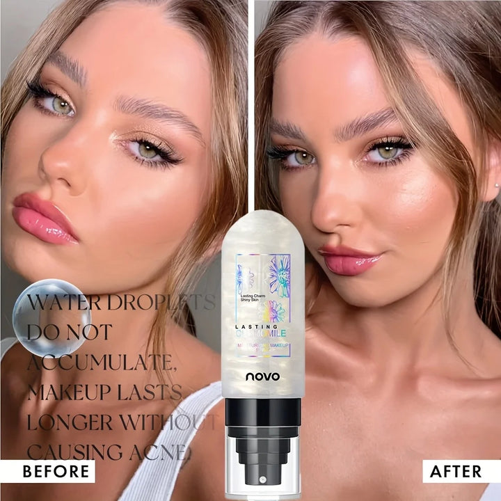 Hydrating Shimmer Setting Spray,Long Lasting Waterproof Oil Control Makeup Spray,Sweat-proof Hydrating Fixation Glow Finish