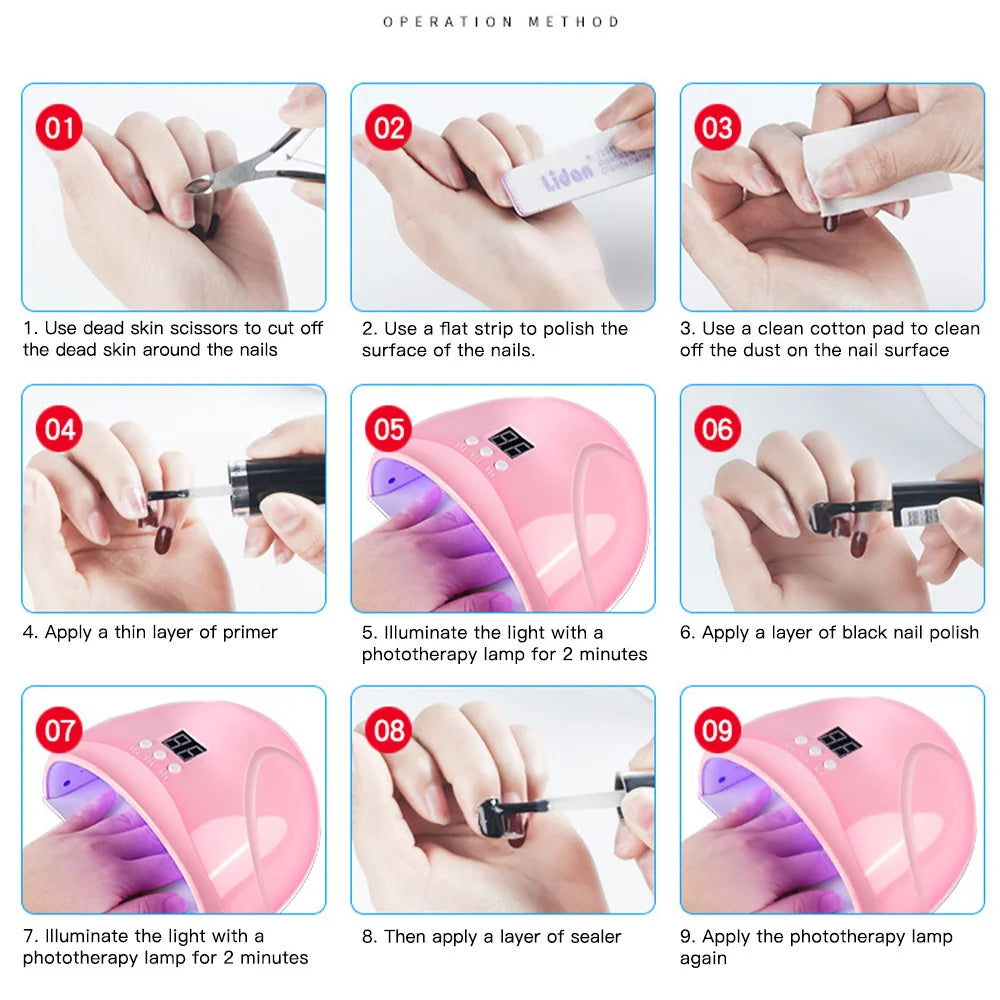 Usb Nail Phototherapy Machine 12 UV LED Light Curing 36W Infrared Sensor Nail Lamp Gel Polish Art Dryer Nail Art Manicure Tools
