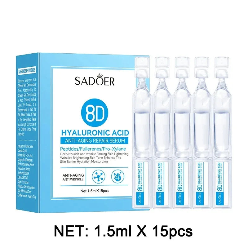 Hyaluronic Acid Face Serum Anti-Aging Deep Nourishing Fullerene Collagen Wrinkle Essence Whitening Lifting Skin Care