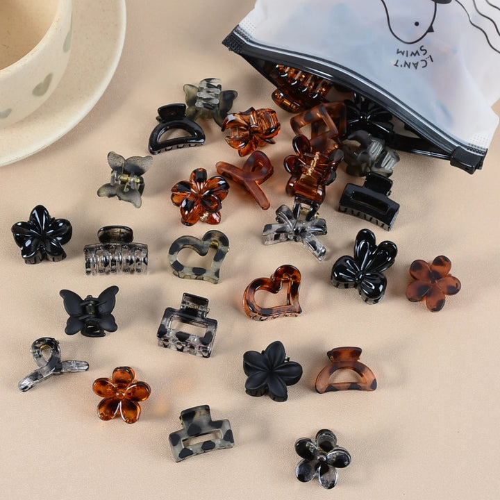 12-Piece Set of 2.5cm Mini Flower Hair Clips Suitable for Women and Girls, Cute Hair Accessories, Non-Marking Styling Bangs, Compact Styling Small Claw Clips