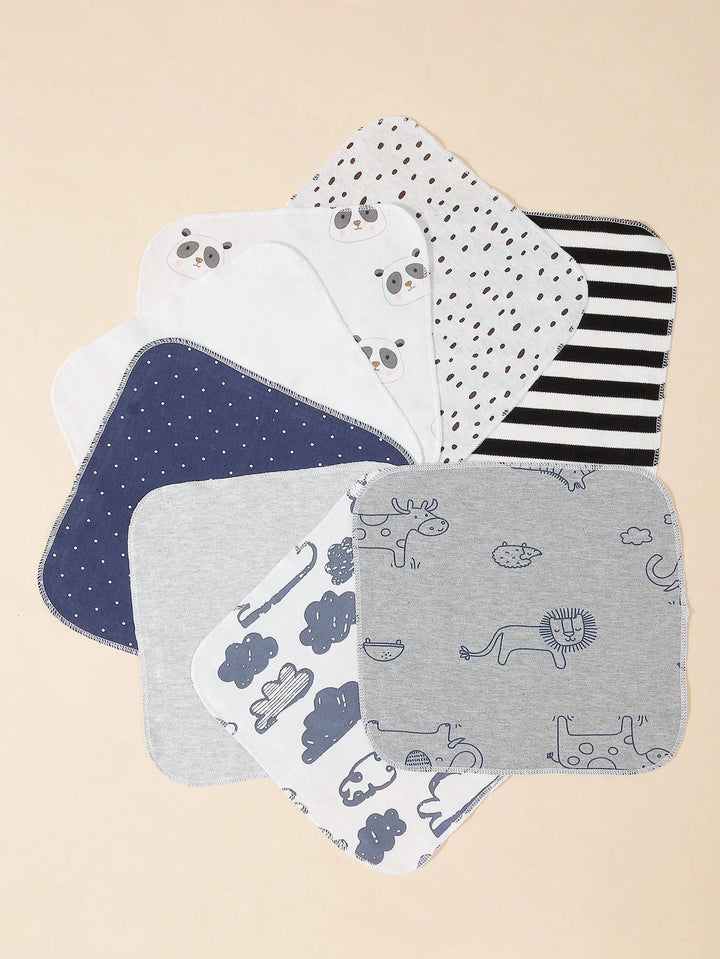 8pcs/pack Baby Washcloths,Bathing Feeding Towels,Baby Wipes Cloths,Square Towels,Toddler Face Towels
