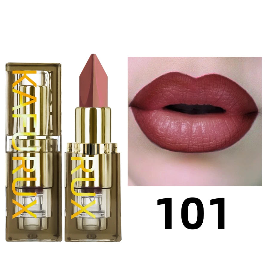 6 Color  Glitter Two-tone Lipstick Purple Black Matte1pc Lipsticks Cosmetics Easy to use Lip Tint Makeup Lip Beauty Red Pigment