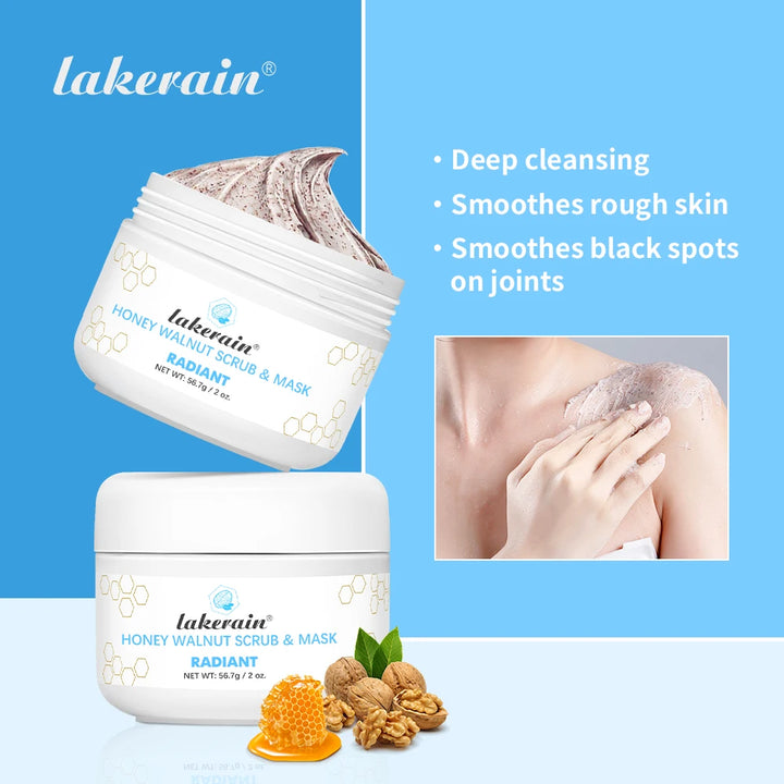 Facial Scrub & Face Exfoliator Mask Skin CareMoisturizing brightening Nourishing Cleansing Honey Walnut Facial Exfoliants Mask
