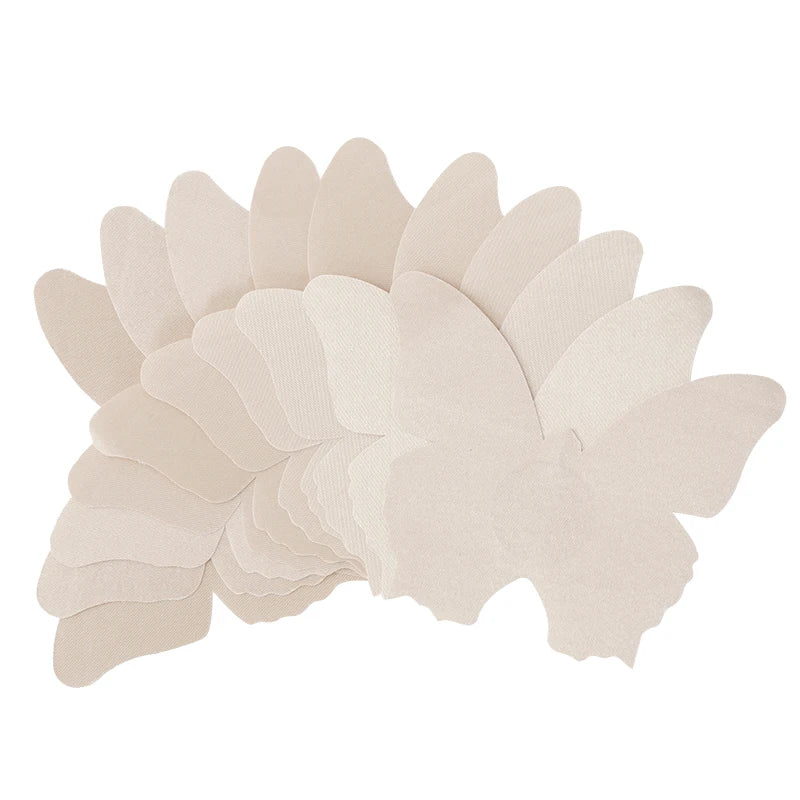 20pcs Black Women Cross Shape Self-Adhesive Disposable Satin Nipple Cover Sexy Breast Pasties Stickers Invisible Nipple Covers