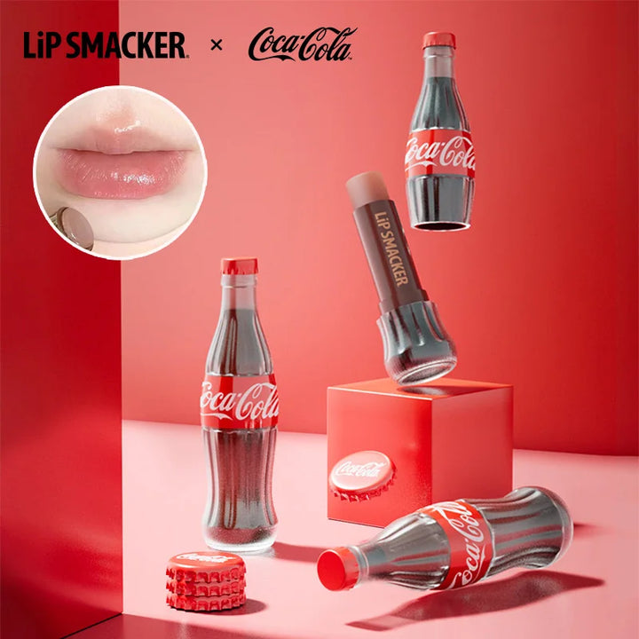 LiP Smacker X Coca-Cola Classic Flavor Lip Balm 2-Piece Set Autumn Winter Long-lasting Moisturizing Vintage Bottle Design
