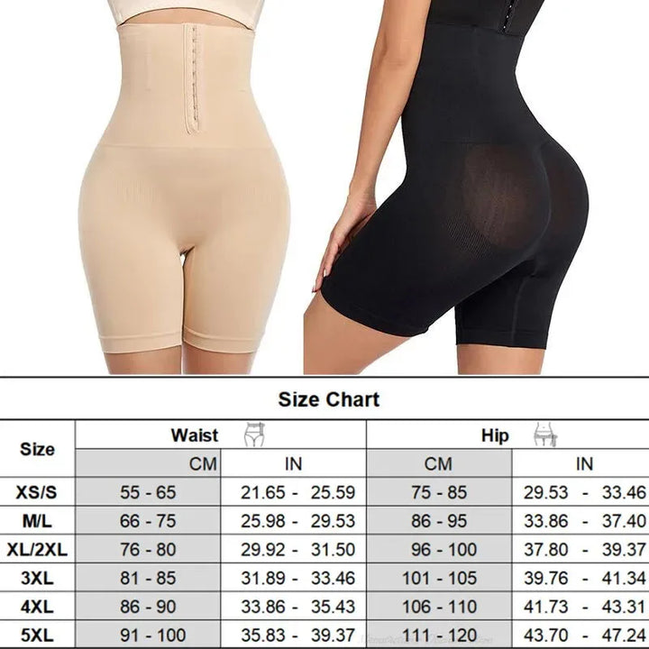 New Women Firm Tummy Control with Hook Butt Lifter Shapewear Panties High Waist Trainer Body Shaper Shorts Female Slimming fajas
