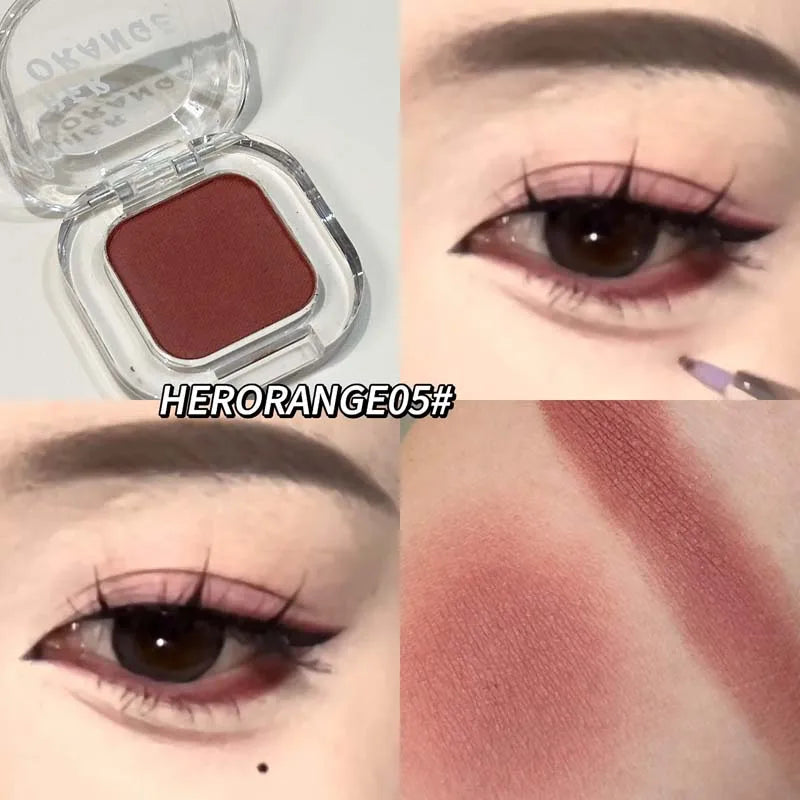 Monochrome Eyeshadow Palette Matte Wine Red Brown Eye Shadow Smoky Pearl Glitter Earth Low Saturation Matte Eye Shadow Makeup