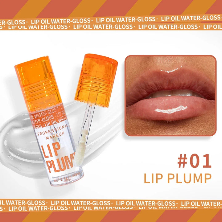 3-Pcs Lip Oil Plump Moisturizing Set – Pink Hydrating Gloss Long-Lasting Clear Liquid Lip Balm，Essential For Autumn And Winter